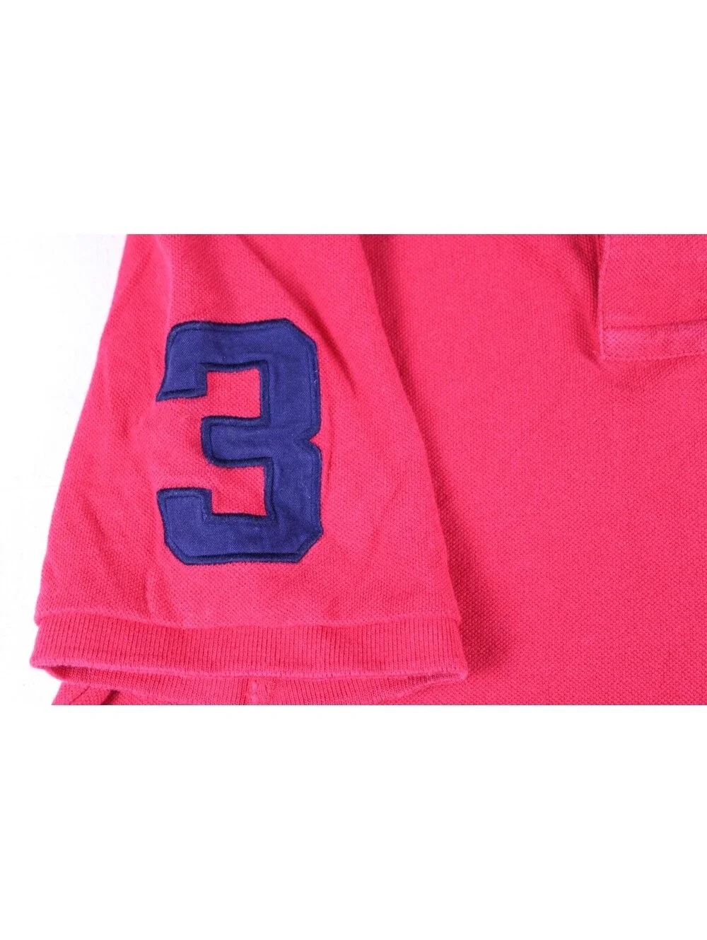 Polo Ralph Lauren Polo Red Shirt Blue Big Pony Embroidery Logo Youth L 14-16